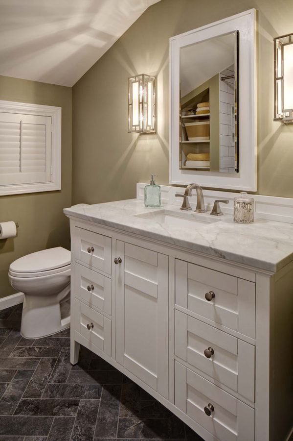 White Inset door vanity