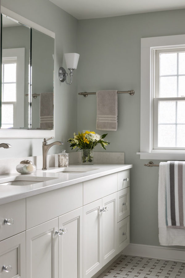 Frameless Vanity Cabinet Sharon L Sherman, Thyme & Place Design,